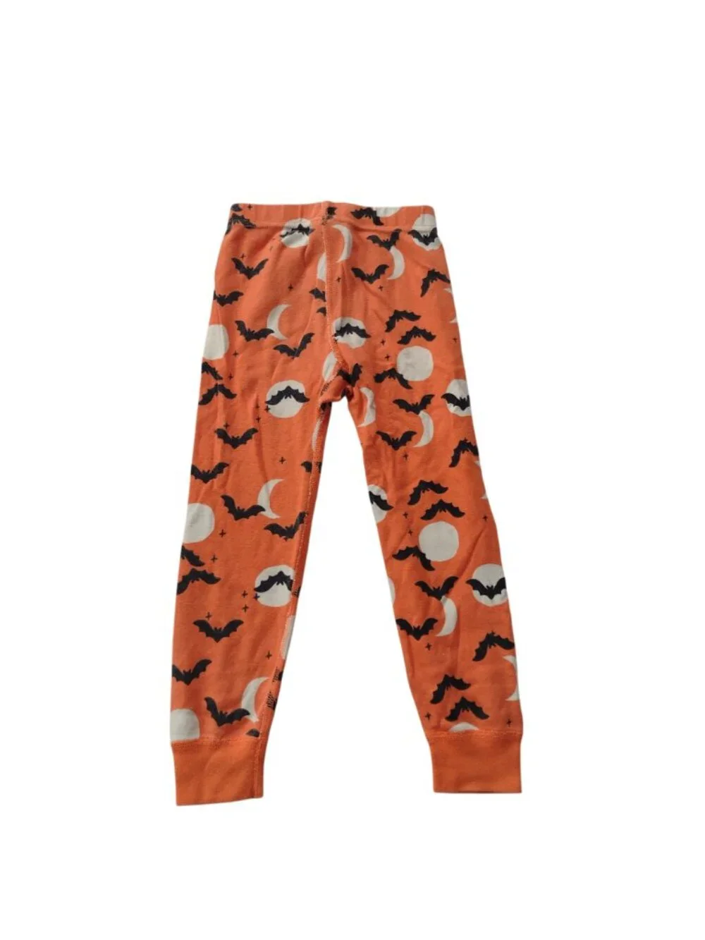 Hanna Andersson Kids Pajamas 4 Halloween Orange Print Organic Cotton Long Johns